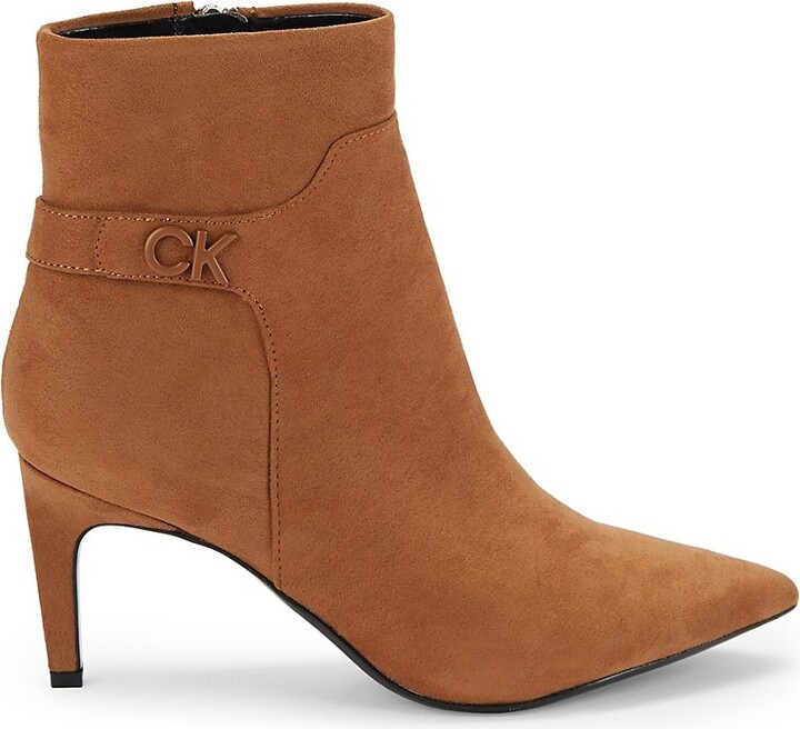 Calvin Klein Women's Deniece Block Heel Ankle Booties Women's Shoes -  ShopStyle