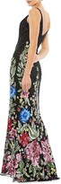 Thumbnail for your product : Mac Duggal Beaded Floral Sheath Gown