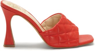 vince red mules