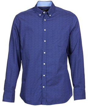 Hackett DARLY men's Long sleeved Shirt in Blue