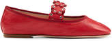 Thumbnail for your product : RED (V) Leather Ballerinas with Stud Embellishment