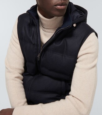 Thom Sweeney Wool and cashmere-blend down gilet