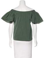 Thumbnail for your product : Isa Arfen Off-The-Shoulder Striped Blouse