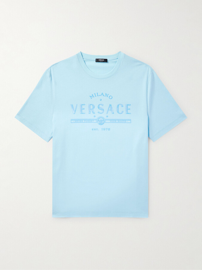 Versace Logo-Printed Cotton-Jersey T-Shirt