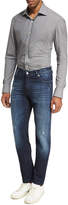 Thumbnail for your product : Distressed Denim Straight-Leg Jeans
