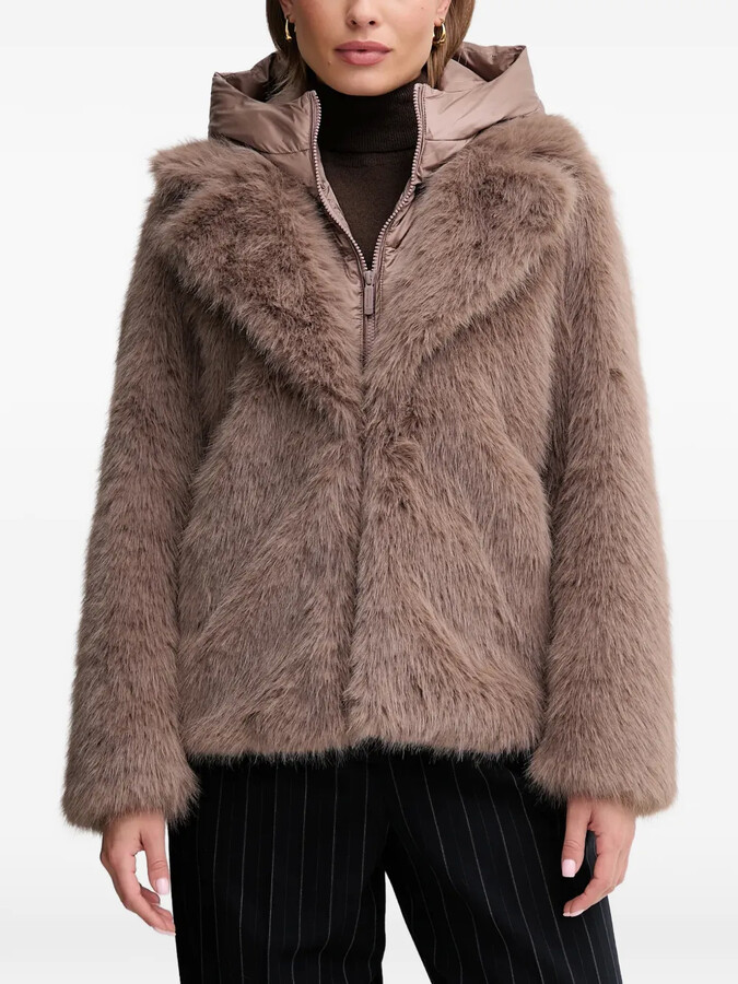 bomboogie Paris hooded faux-fur jacket