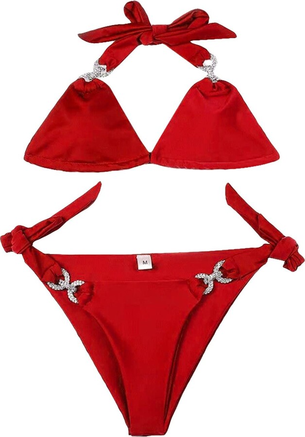 Yueyue Attractive normal lacquer embedding bikini bandage split