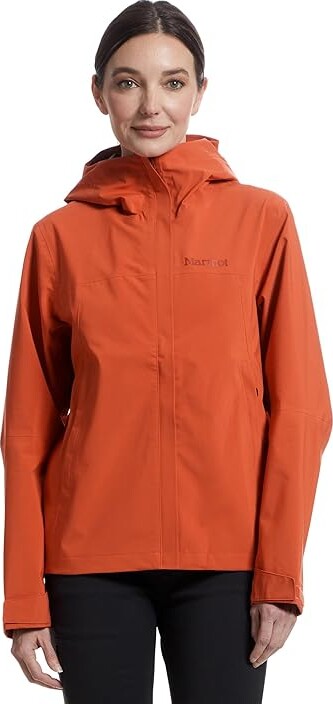 Marmot PreCip Eco Pro Jacket Women's Coat Ginger Blossom : MD, Polyester