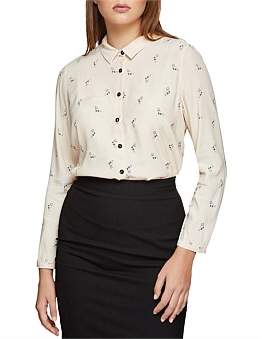 Oxford Poppy Fox Trot Printed Blouse