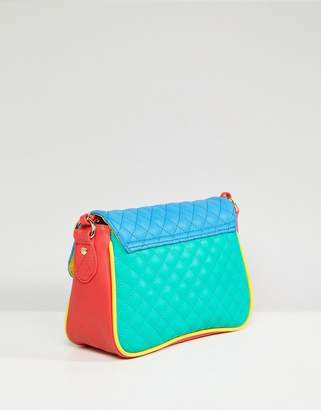 ASOS Color Block Quilted Cross Body Bag