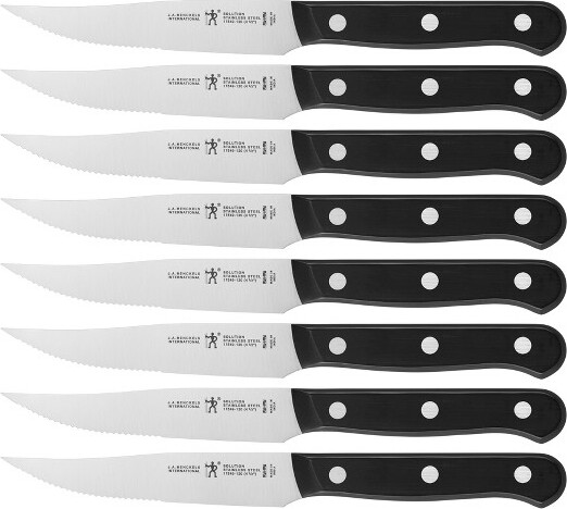 Zwilling J.A. Henckels Solution Steak Knife Set of 8, Black, Stainless  Steel - ShopStyle