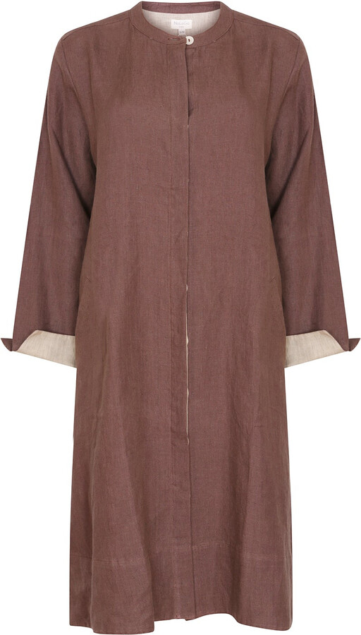 Nologo-Chic Green / Brown Super Mix Coat Dress - Mocha