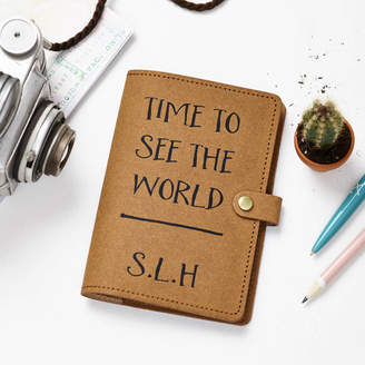 Equipment TILLYANNA Recycled Leather Passport Cover Time To See The World