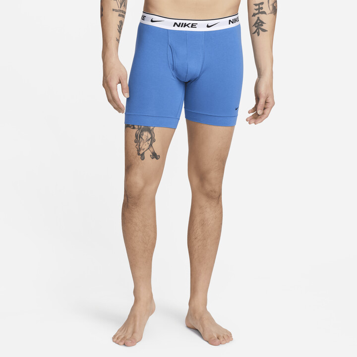 Nike Men's Dri-FIT Essential Cotton Stretch Boxer Briefs (3-Pack) in Blue -  ShopStyle