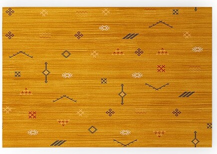 Becky Bailey Cactus Silk In Gold Small Looped Vinyl Welcome Mat - Society6