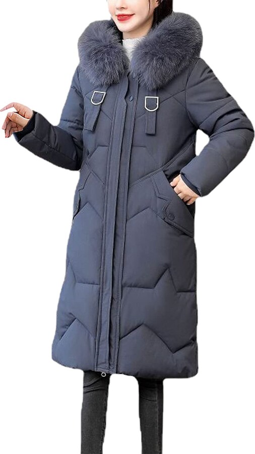 Mingfa.Y Women's Lightweight Coat Warm LongSleeve FullZip Water