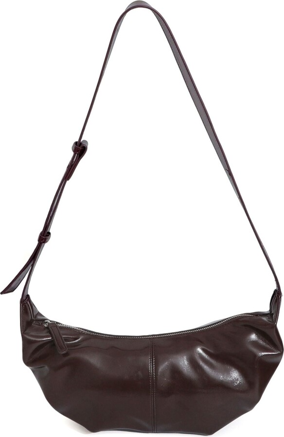 ADORNIA Brown Adjustable Strap Moon Bag