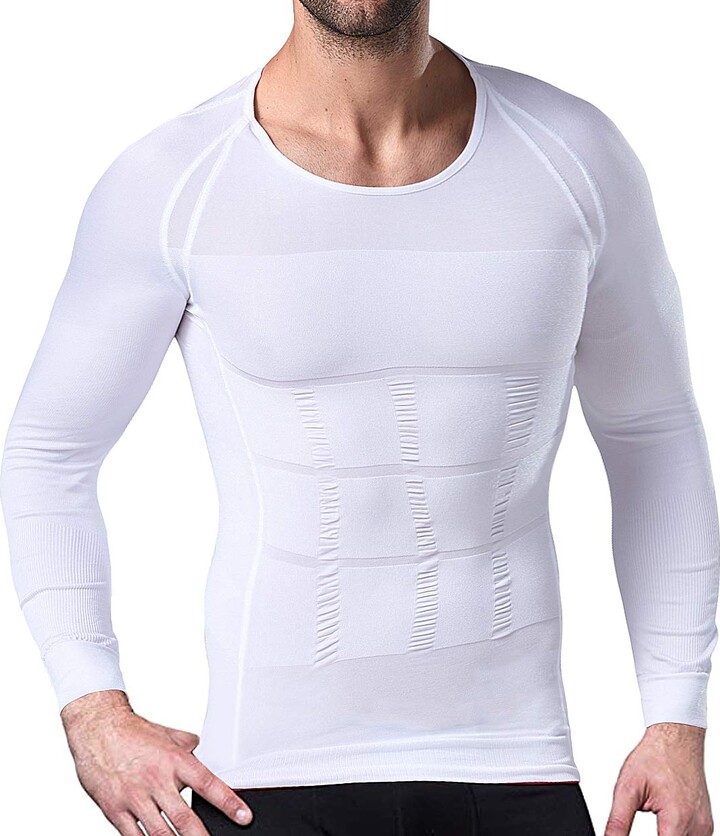 NonEcho Men's Body Shaper Slimming Shirt Compression Baselayer