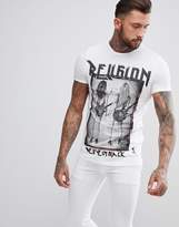 Thumbnail for your product : Religion Stepped Hem T-Shirt With Rock Star Print