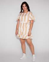 Thumbnail for your product : Express Striped Wrap Front Dress