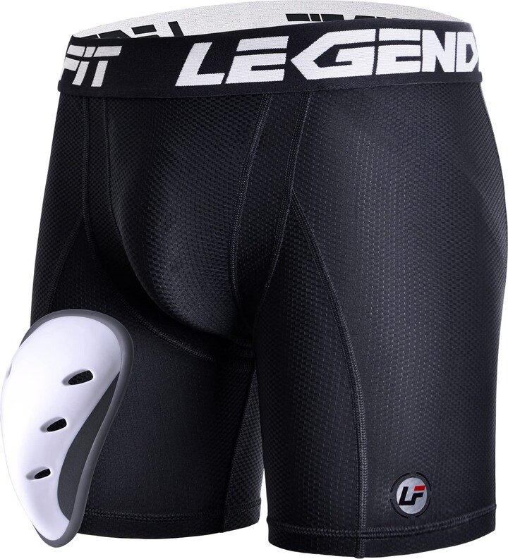 Legendfit Men's Sliding Shorts with Protective Cup Athletic Mesh