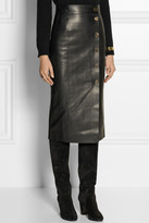 Thumbnail for your product : Hampton Sun Tamara Mellon Double-faced leather wrap skirt