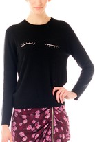 Thumbnail for your product : Band Of Outsiders Embroidered Eyelash Crewneck Sweater