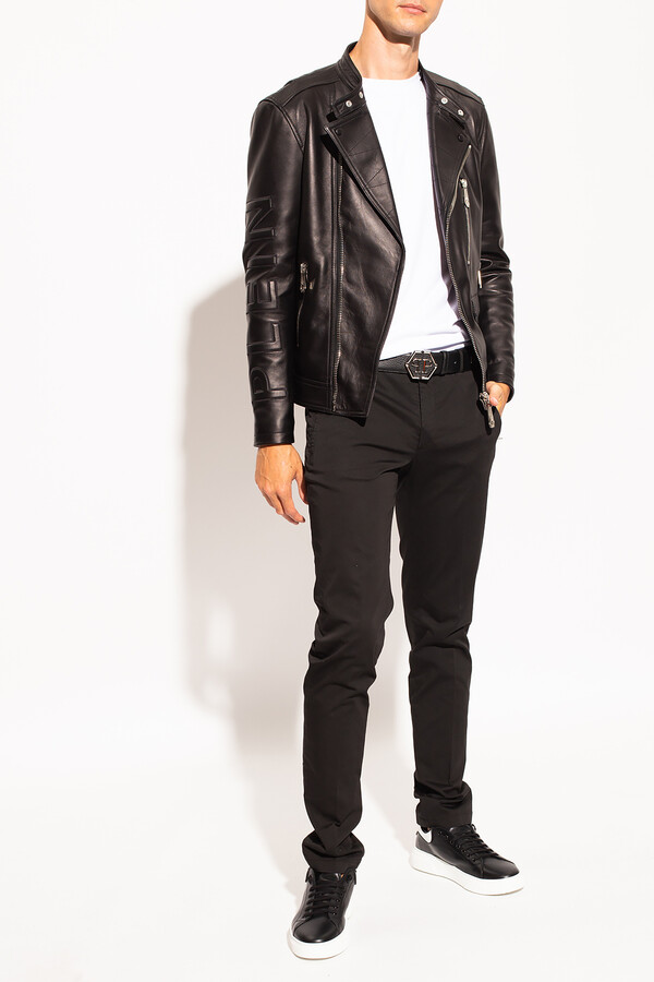 estello leather biker jacket