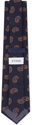 Eton Paisley wool-silk tie