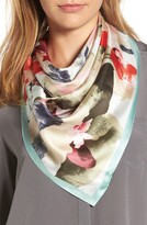 Thumbnail for your product : Vince Camuto Floral Photo Smash Square Silk Scarf