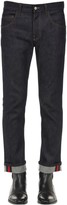 Thumbnail for your product : Gucci 17.5 Cotton Blend Jeans W/ Web Detail