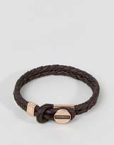 Thumbnail for your product : Emporio Armani Plaited Bracelet In Brown & Bronze