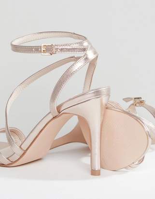 Faith Delly Rose Gold Heeled Sandals
