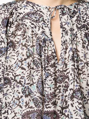 Etoile Isabel Marant Neslya paisley short-sleeve blouse