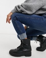 Thumbnail for your product : Free People raw high rise skinny jeans in mid blue