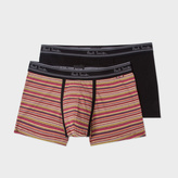 Thumbnail for your product : Paul Smith Men's Black And Signature Stripe Boxer Briefs Two Pack
