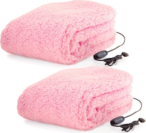 Stalwart Heated Blanket 2-Pack - USB-Powered Fleece Throw Blankets for  Travel, Home, Office, or Camping - Winter Car Accessories by Pink) -  ShopStyle