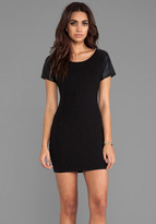 Thumbnail for your product : Bobi Leather Sleeve Dress