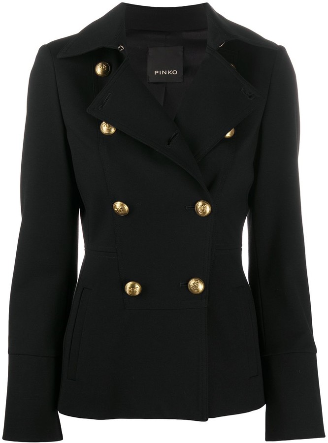 Pinko Double-Breasted Cavalry Jacket - ShopStyle