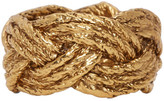 Thumbnail for your product : Aurélie Bidermann Gold Plated Braided Rope Miki Ring
