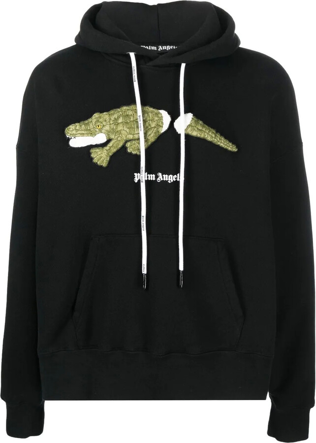 Palm Angels Crocodile Cotton Hoodie
