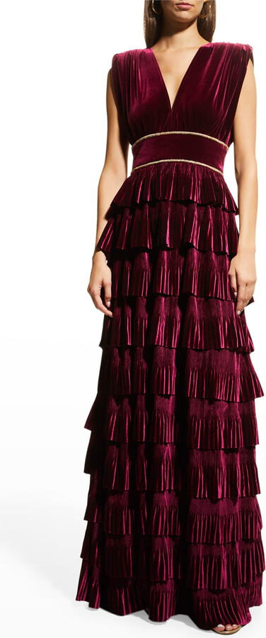 Ruffle Velvet Dress | Shop The Largest Collection | ShopStyle