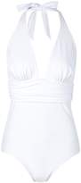 Thumbnail for your product : boohoo Tall Halterneck Plunge Swimsuit