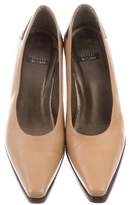Thumbnail for your product : Stuart Weitzman Pointed-Toe Leather Pumps