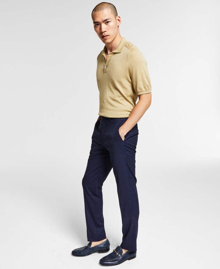 Bar III Men's Skinny Fit Wrinkle-Resistant Wool-Blend Suit Separate Pant, Created for Macy's - Close Out!