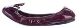 Thumbnail for your product : Miu Miu Patent Leather Bow-Accented Flats