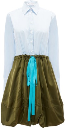 white bubble hem blouse