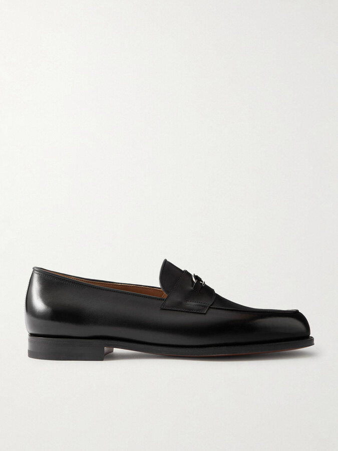 Lopez Embellished Leather Penny Loafers