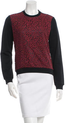 Carven Lace Long Sleeve Sweatshirt