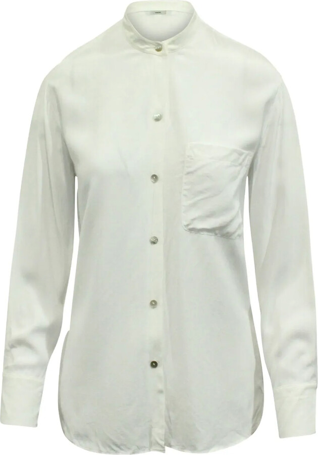 Vince Mandarin-Collar Long-Sleeve Shirt